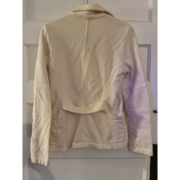 James Perse dbl-breasted terry cotton jacket in off-white color. - Picture 4 of 5